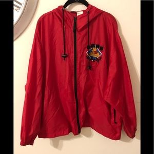 Vintage Disney Pooh Bear Red Rain Coat